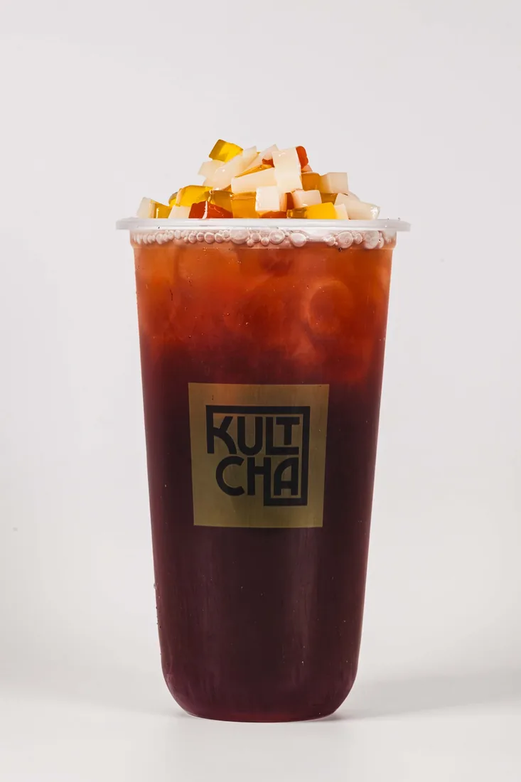Grape Green Tea with Rainbow Jelly — bubble tea and Vietnamese coffee at Kultcha, Cairns Central